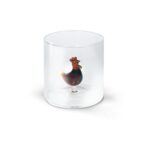 MONTEREY Bicchiere in vetro borosilicato con soggetto in vetro GALLO