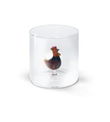 MONTEREY Bicchiere in vetro borosilicato con soggetto in vetro GALLO
