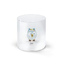MONTEREY Bicchiere in vetro borosilicato con soggetto in vetro GUFO