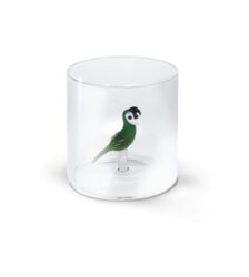 MONTEREY Bicchiere in vetro borosilicato con soggetto in vetro PAPPAGALLO
