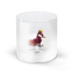 MONTEREY Bicchiere in vetro borosilicato con soggetto in vetro VOLPE