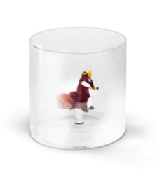 MONTEREY Bicchiere in vetro borosilicato con soggetto in vetro VOLPE