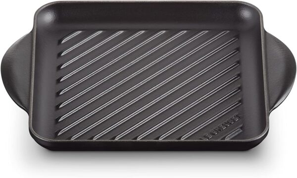 Le Creuset Grill quadrato Tradition in ghisa vetrificata 24cm Nero Matt