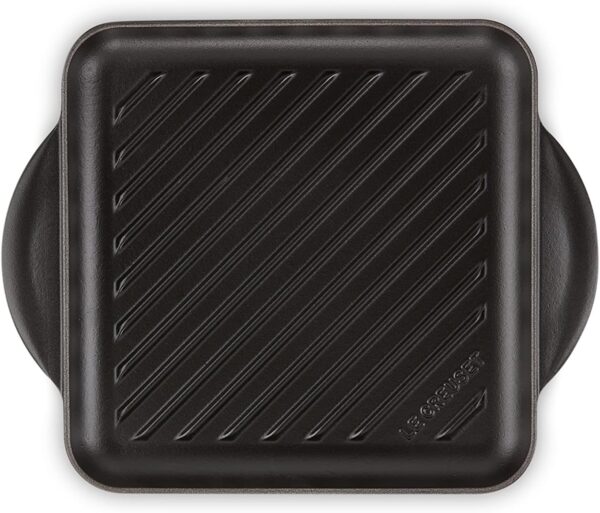 Le Creuset Grill quadrato Tradition in ghisa vetrificata 24cm Nero Matt - immagine 2