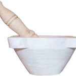 NUOVA MARMOTECNICA Mortaio in marmo di Carrara Ø16 cm con pestello in legno